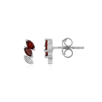 Mozambique Garnet Silver Earrings