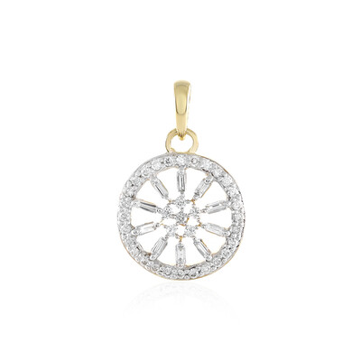 9K SI1 (H) Diamond Gold Pendant
