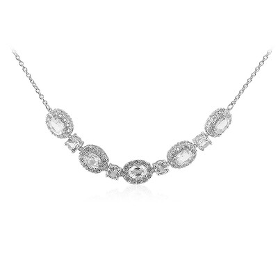 White Topaz Silver Necklace