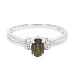 Fancy Tourmaline Silver Ring