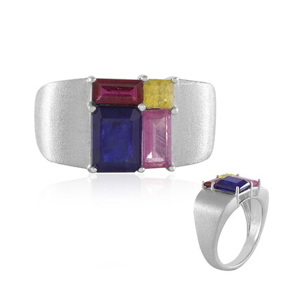 Madagascar Blue Sapphire Silver Ring (de Melo)