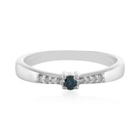 I3 Blue Diamond Silver Ring