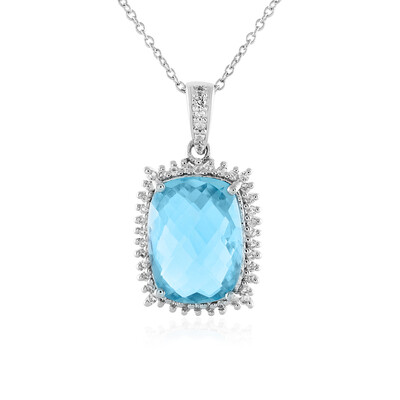Sky Blue Topaz Silver Necklace