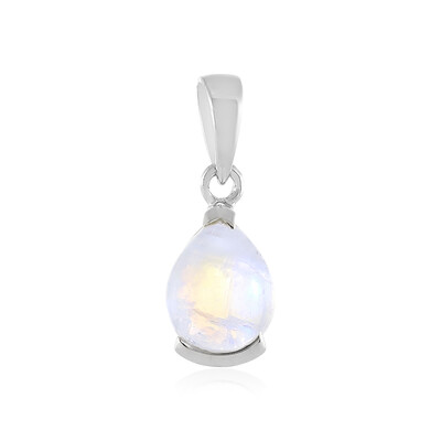 Rainbow Moonstone Silver Pendant