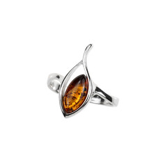 Baltic Amber Silver Ring