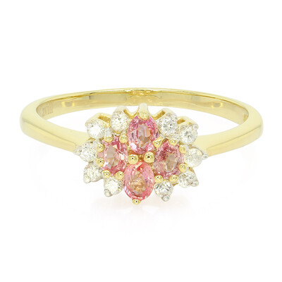 Padparadscha Sapphire Silver Ring