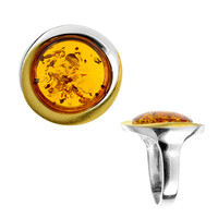 Baltic Amber Silver Ring