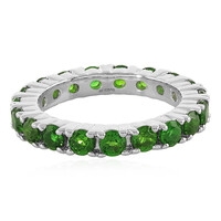 Russian Diopside Silver Ring