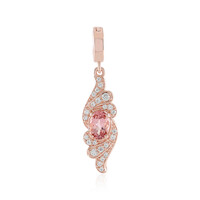 Pink Tourmaline Silver Pendant