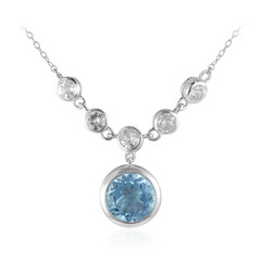 Sky Blue Topaz Silver Necklace