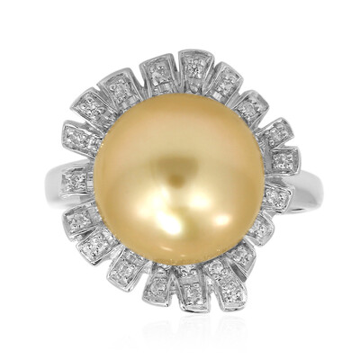 Kabira Golden South Sea Pearl Silver Ring (TPC)
