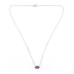 Zambian Amethyst Silver Necklace (de Melo)