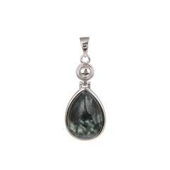 Seraphinite Silver Pendant