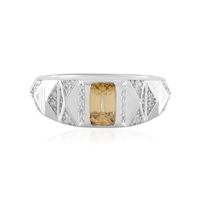 Yellow Zircon Silver Ring (de Melo)