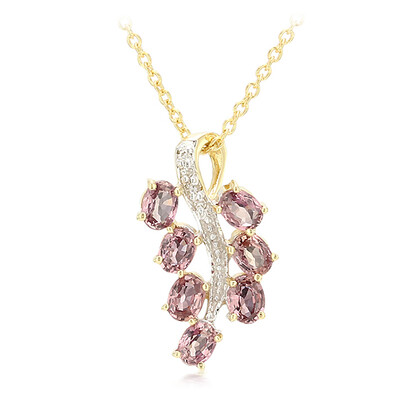 18K Unheated Padparadscha Sapphire Gold Necklace (AMAYANI)
