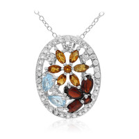Garnet Silver Necklace