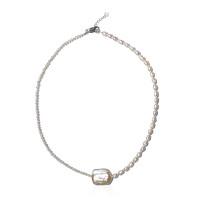 Keshi pearl Silver Necklace (TPC)