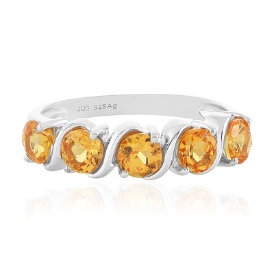 Mandarin Garnet Silver Ring