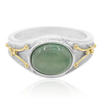 Green Jadeite Silver Ring