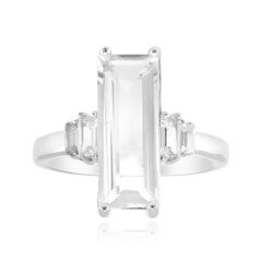White Topaz Silver Ring