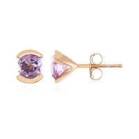 Rose de France Amethyst Silver Earrings