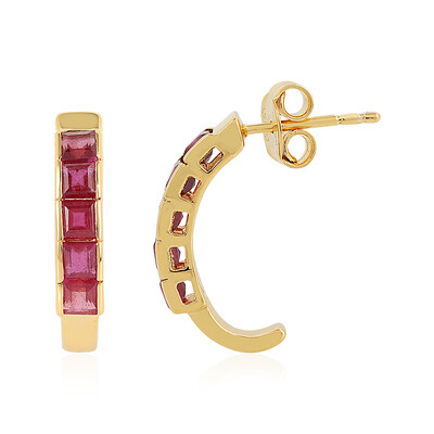 Madagascar Ruby Silver Earrings