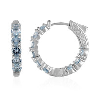 Sky Blue Topaz Silver Earrings