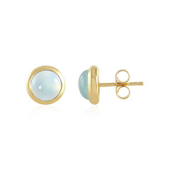 Blue Chalcedony Silver Earrings