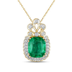 14K Ethiopian Emerald Gold Necklace (SUHANA)