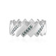 I2 Blue Diamond Silver Ring