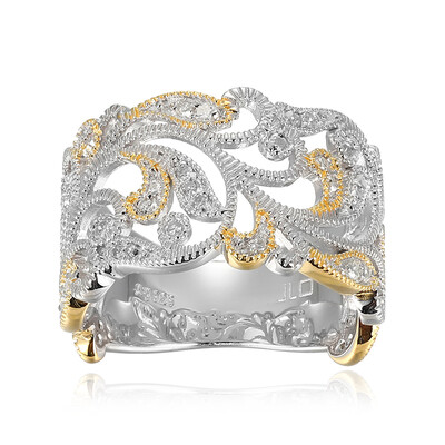 I3 (I) Diamond Silver Ring