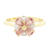 18K Unheated Padparadscha Sapphire Gold Ring (AMAYANI)