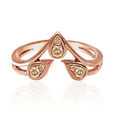 9K SI1 Argyle Rose De France Diamond Gold Ring (Annette)