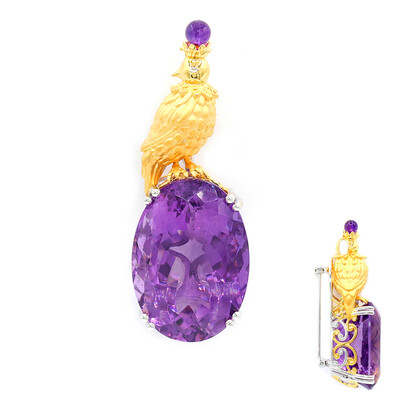 Amethyst Silver Pendant (Gems en Vogue)