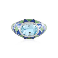 Sky Blue Topaz Silver Ring (Adela Silber)