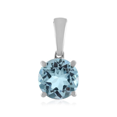 Sky Blue Topaz Silver Pendant