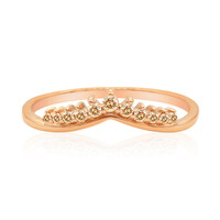 9K SI1 Argyle Rose De France Diamond Gold Ring