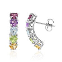 Rhodolite Silver Earrings