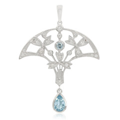 Sky Blue Topaz Silver Pendant