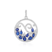 Royal Blue Spinel Silver Pendant