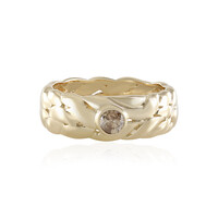 9K I3 Champagne Diamond Gold Ring (de Melo)