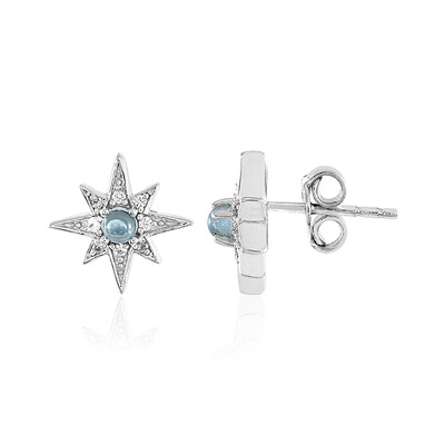 Swiss Blue Topaz Silver Earrings