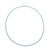 Aquamarine Silver Necklace