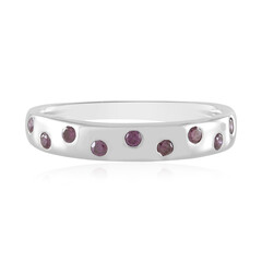 I2 Purple Diamond Silver Ring