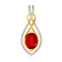 14K Mexican Fire Opal Gold Pendant (AMAYANI)