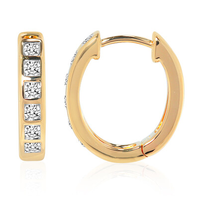 18K IF (D) Diamond Gold Earrings (Annette)