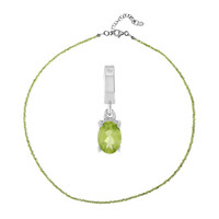 Peridot Silver Set