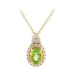 Burmese Peridot Silver Necklace