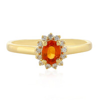 Sunset Sapphire Silver Ring