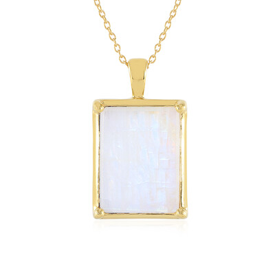 Rainbow Moonstone Silver Necklace